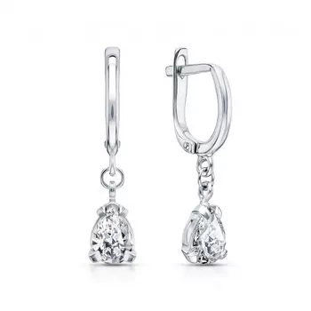 Серебряные серьги с фианитами