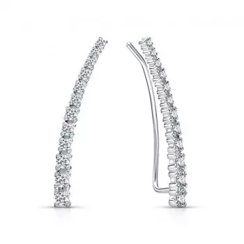 Серебряные серьги с фианитами