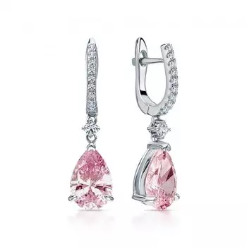 Серебряные серьги с фианитами