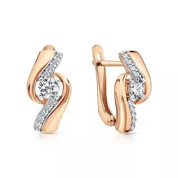 Серебряные серьги с фианитами