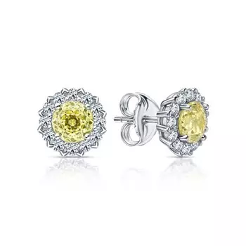 Серебряные серьги с фианитами