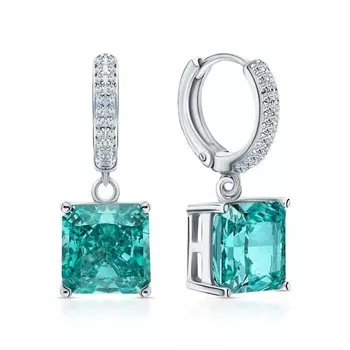 Серебряные серьги с фианитами