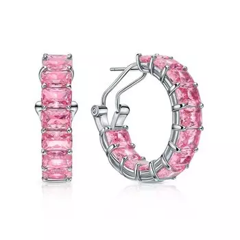 Серебряные серьги с фианитами