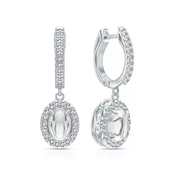 Серебряные серьги с фианитами