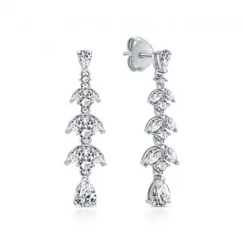 Серебряные серьги с фианитами