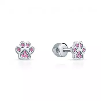 Серебряные серьги с фианитами