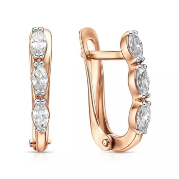 Серебряные серьги с фианитами