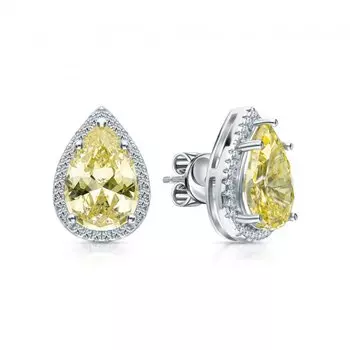 Серебряные серьги с фианитами