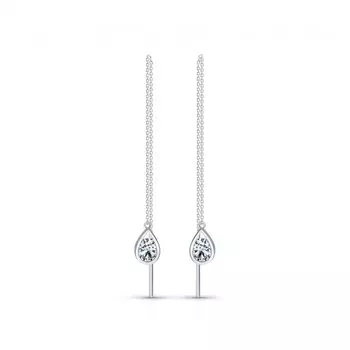 Серебряные серьги с фианитами