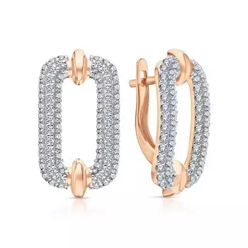 Серебряные серьги с фианитами