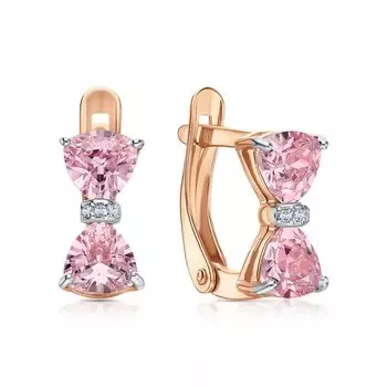 Серебряные серьги с фианитами