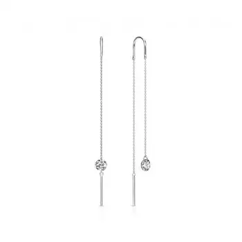 Серебряные серьги с фианитами