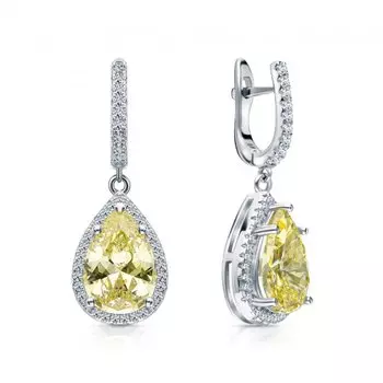 Серебряные серьги с фианитами