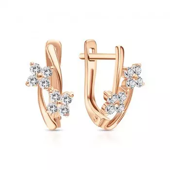 Серебряные серьги с фианитами