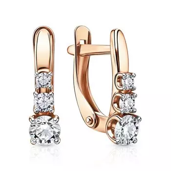 Серебряные серьги с фианитами