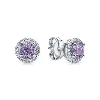 Серебряные серьги с фианитами