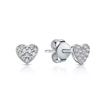 Серебряные серьги с фианитами