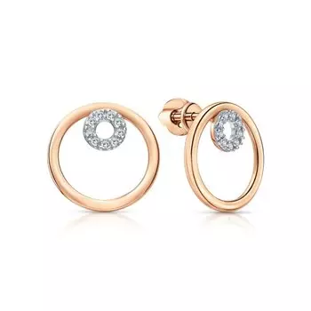 Серебряные серьги с фианитами