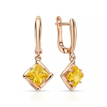 Серебряные серьги с фианитами