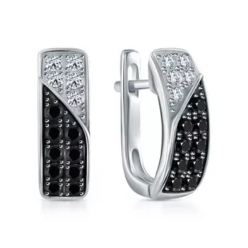 Серебряные серьги с фианитами