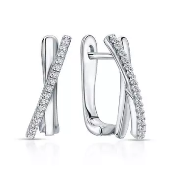 Серебряные серьги с фианитами