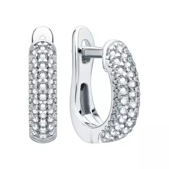 Серебряные серьги с фианитами