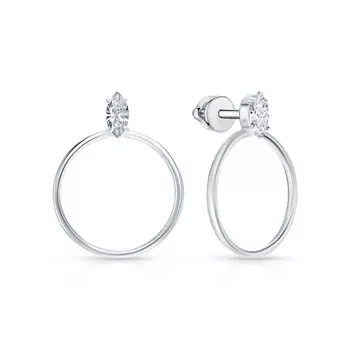 Серебряные серьги с фианитами