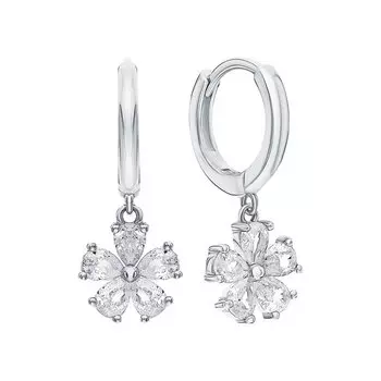 Серебряные серьги с фианитами