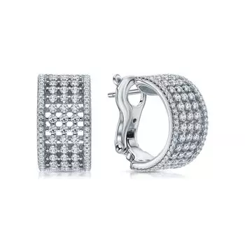 Серебряные серьги с фианитами