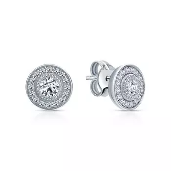 Серебряные серьги с фианитами