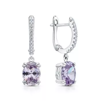 Серебряные серьги с фианитами