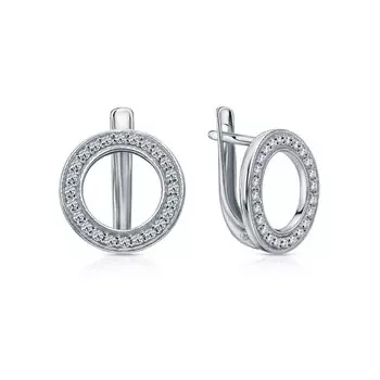 Серебряные серьги с фианитами