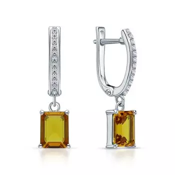 Серебряные серьги с фианитами