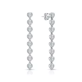 Серебряные серьги с фианитами