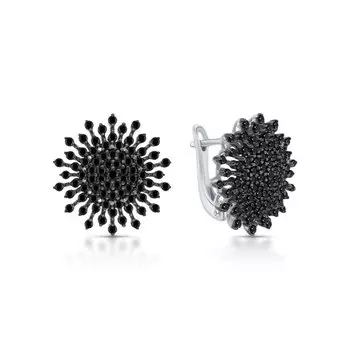 Серебряные серьги с фианитами