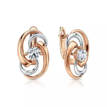 Серебряные серьги с фианитами