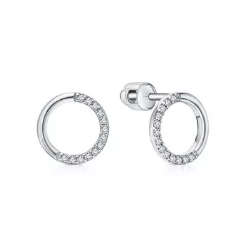 Серебряные серьги с фианитами