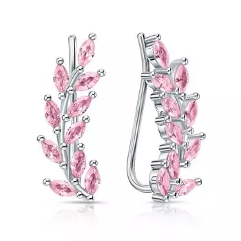 Серебряные серьги с фианитами