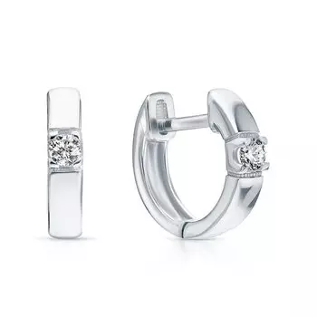 Серебряные серьги с фианитами