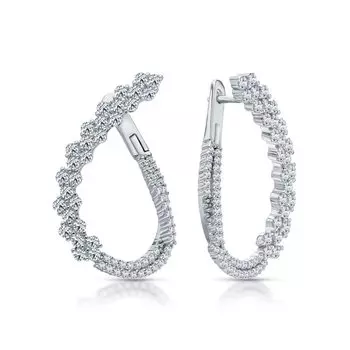 Серебряные серьги с фианитами