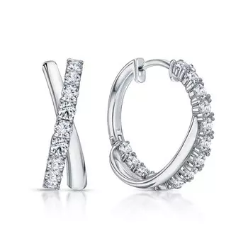 Серебряные серьги с фианитами