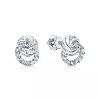 Серебряные серьги с фианитами