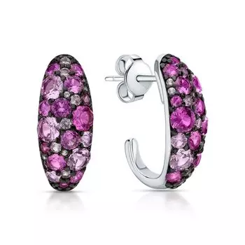 Серебряные серьги с фианитами