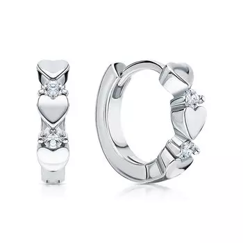 Серебряные серьги с фианитами