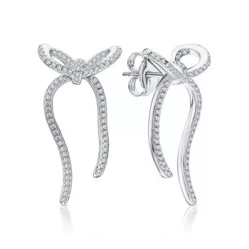 Серебряные серьги с фианитами