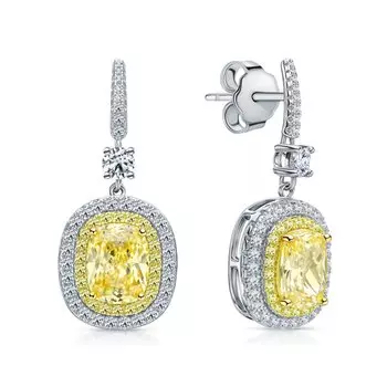 Серебряные серьги с фианитами