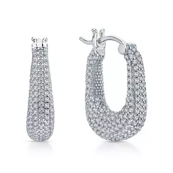 Серебряные серьги с фианитами