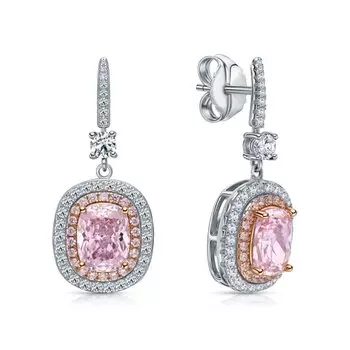 Серебряные серьги с фианитами