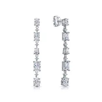 Серебряные серьги с фианитами