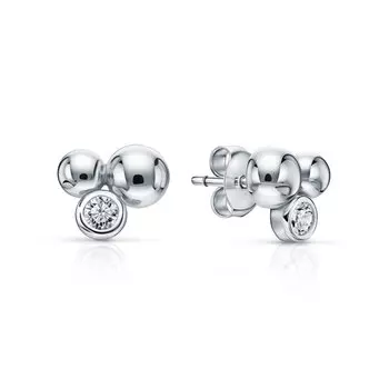 Серебряные серьги с фианитами